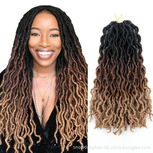 18 inch pre looped gypsy locs crochet braids hair extensions wholesale ot30 wavy gypsy river goddess locs  hair gypsy locs